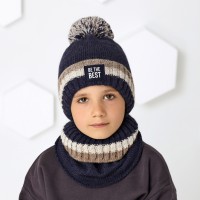 Detské čiapky - zimné - chlapčenské s tunelom - model - 2/872